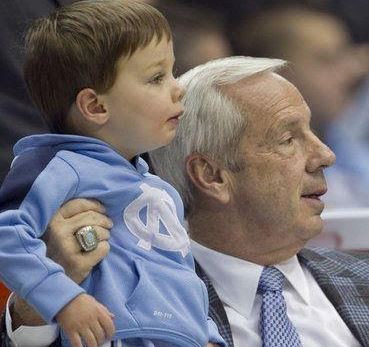 Roy Williams with his grandson 